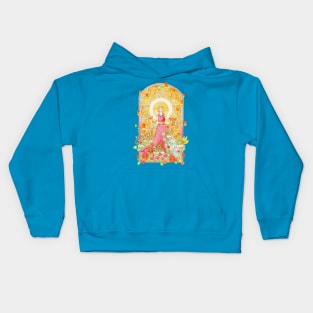 Girl with Her Heart In Her Hand Kids Hoodie